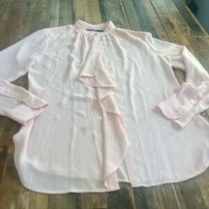 Lauren Ralph Lauren Soft Pink Ruffle Blouse